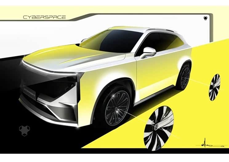 广州车展首发 WEY品牌赛博风新车设计图