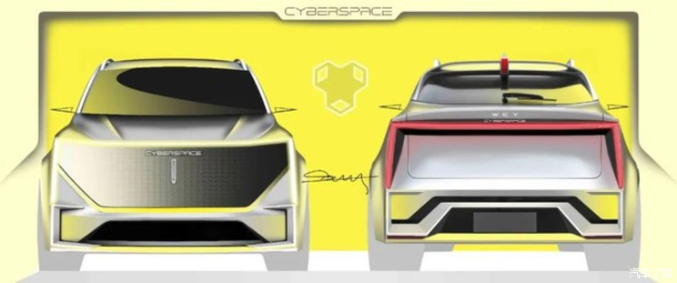 广州车展首发 WEY品牌赛博风新车设计图