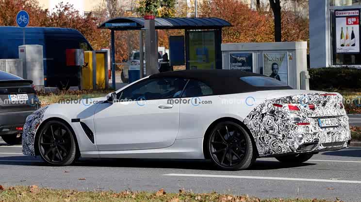 细节微调 曝新款宝马8系敞篷轿跑车谍照