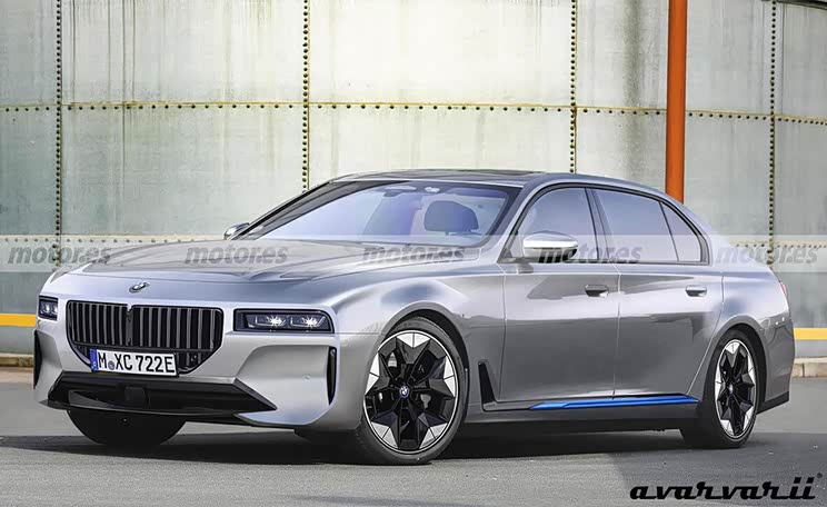 前脸设计变化大 宝马i7国内路试谍照