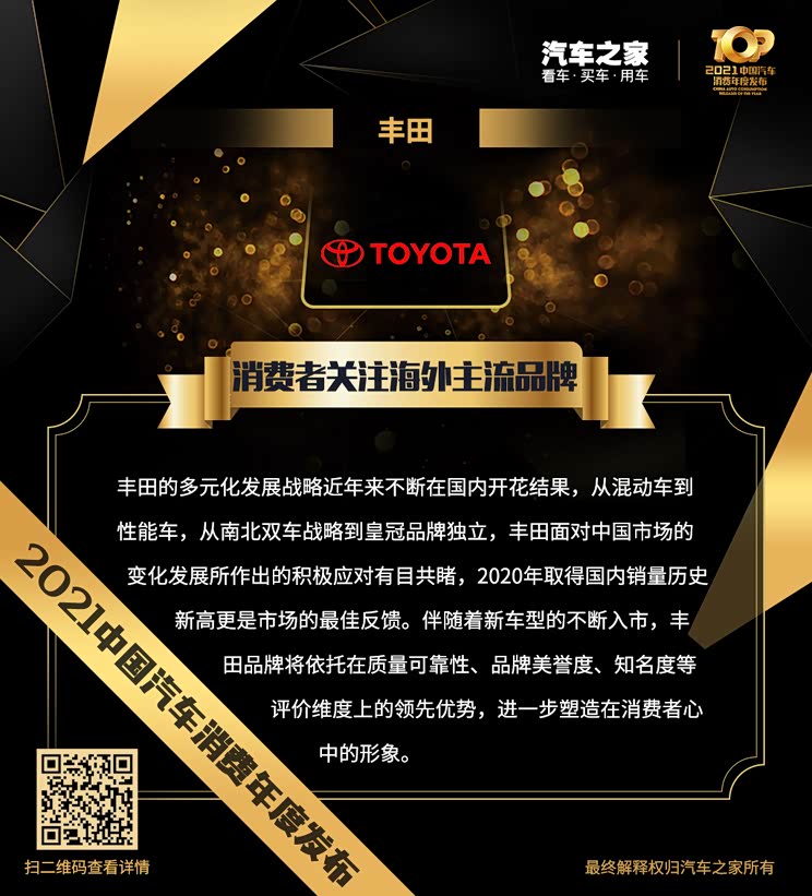 “2021中国汽车消费年度发布”荣誉揭晓