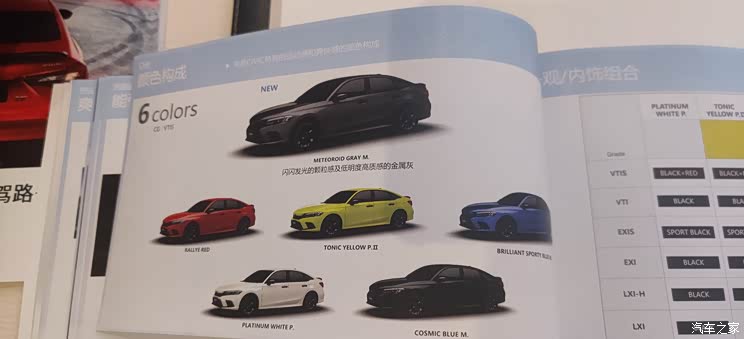 6种外观颜色 全新思域部分配置曝光