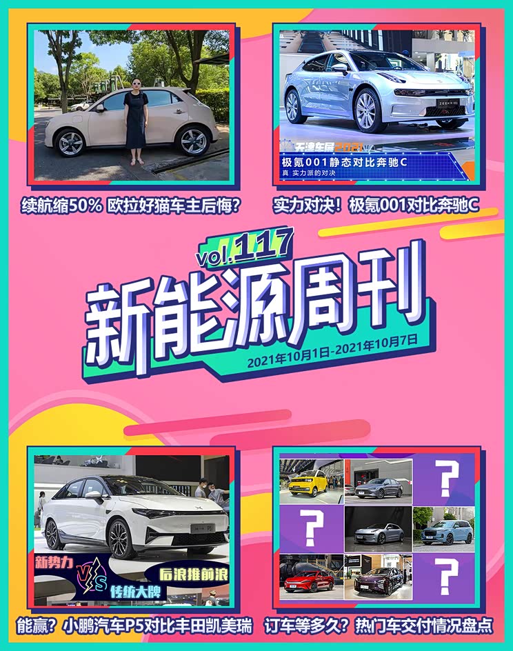 欧拉好猫续航缩50%/极氪001对比奔驰C