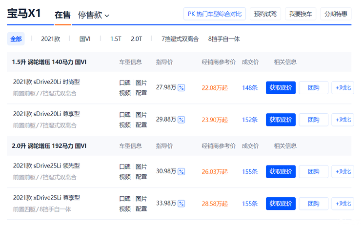 最高降6.28万元 华晨宝马X1降价信息（图）