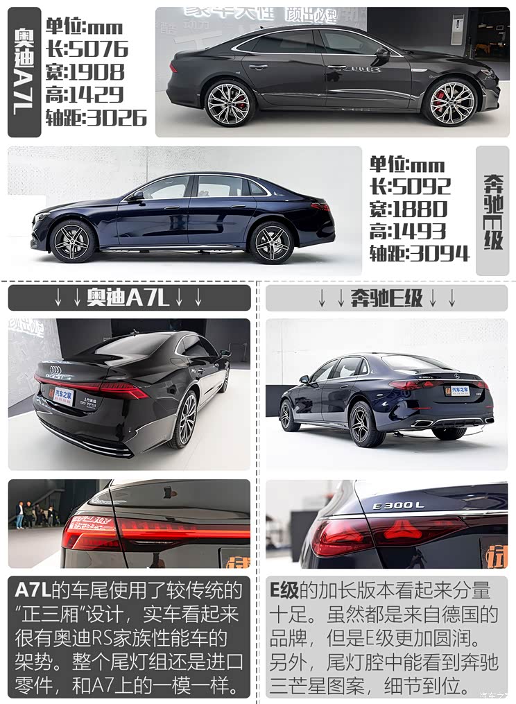 【图】中大型车怎么选 奥迪a7l对比奔驰e级_汽车之家