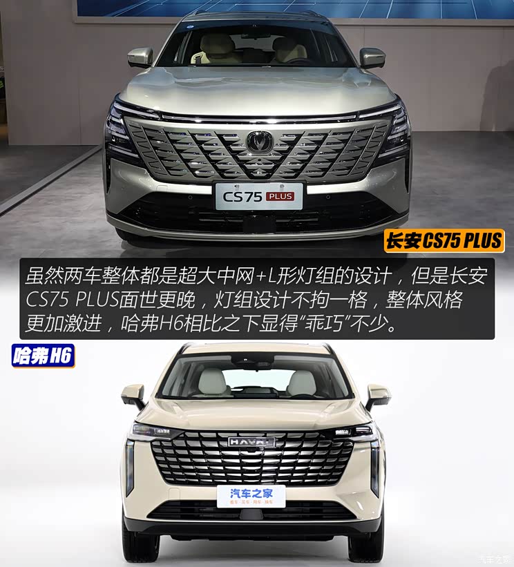 老对手友谊赛 长安cs75 plus对比哈弗h6