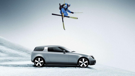 图注:萨博9x概念车的宣传海报,还是熟悉的北欧,还是熟悉的冰天雪地